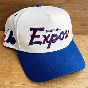 MITCHELL & NESS MLB MONTREAL EXPOS SCRIPTY PRO PINCH SNAPBACK HAT NEW
